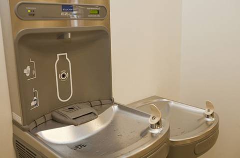 An example of water fountains found around campus.